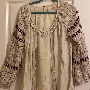 Free People blouse with beeds